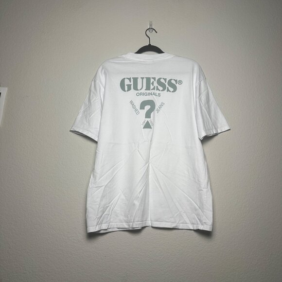 Guess Originals Shirt Men M White Summer Graphic Casual Classic Streetwear - Picture 2 of 16